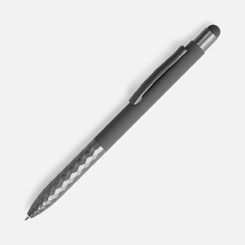 Ручка шариковая Digit Soft Touch со стилусом, серая