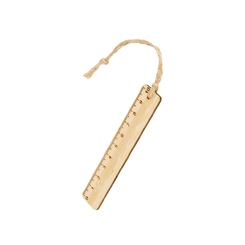 Закладка с линейкой из бамбука «Bookmark», натуральный