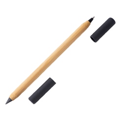 Вечный карандаш и ручка из бамбука «Black bamboo», натуральный, черный
