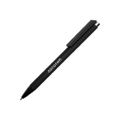 Ручка металлическая шариковая «Taper Metal» soft-touch, черный, серебристый