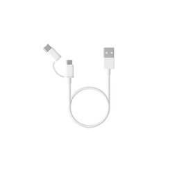 Кабель «Mi 2-in-1 USB Cable Micro-USB to Type C», 30 см, белый