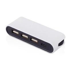 USB-хаб «Hubix» с коннектором 2-в-1 USB-C и USB-A, 2.0, белый