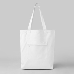Сумка на молнии «Zipper» из хлопка 280 г/м2, белый
