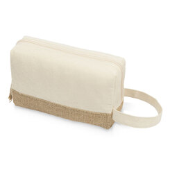 Косметичка «Jute» с ручкой из хлопка и джута, молочный