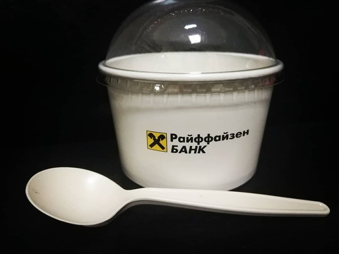 Стаканчики для мороженого с логотипом банка