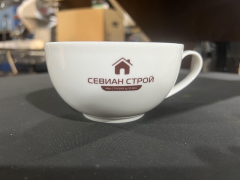 Печать логотипа на чайных чашках