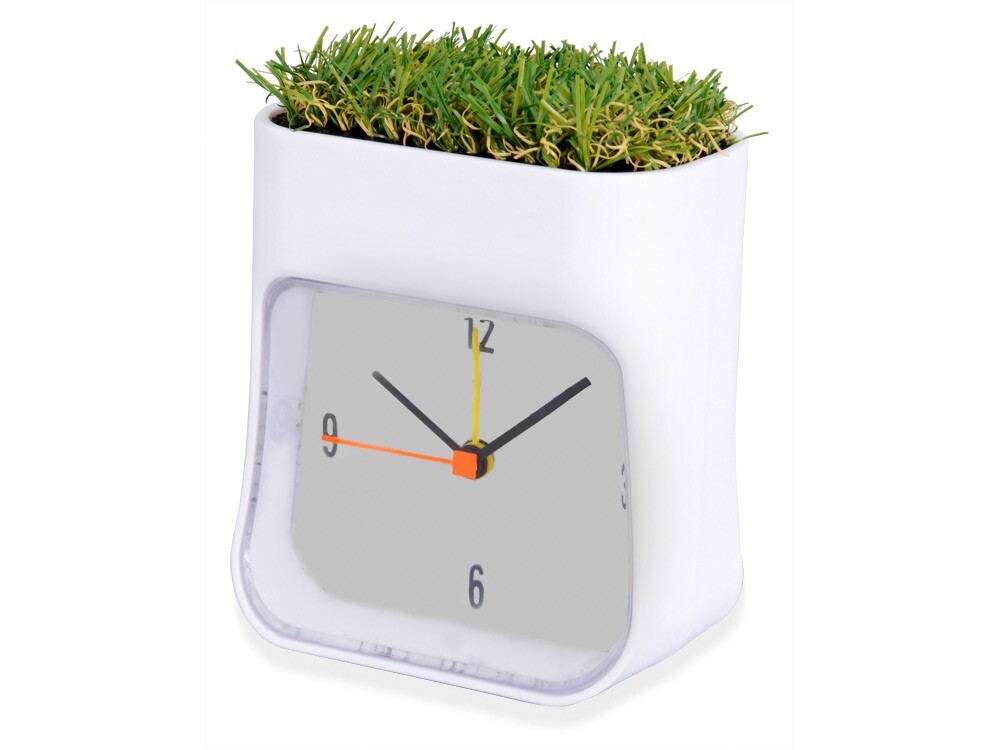 Часы настольные «Grass», белый/зеленый
