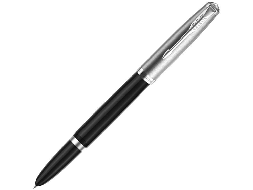 Ручка перьевая Parker 51 Core, F, черный, серебристый
