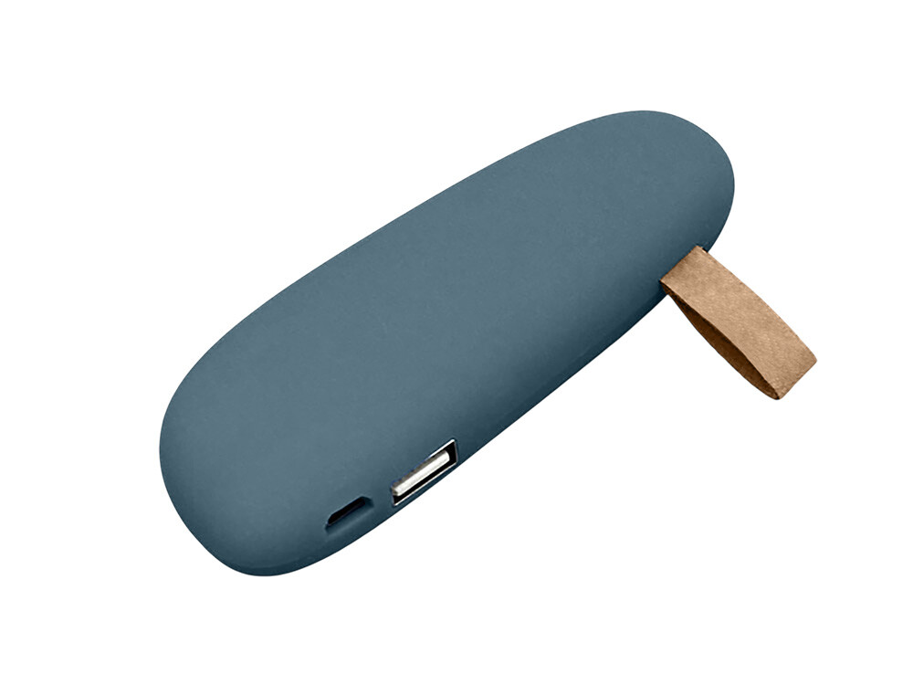 Внешний аккумулятор в форме камня «Stone», 2600 mAh, темно-синий