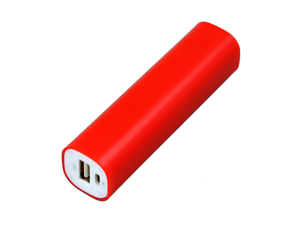 Внешний аккумулятор «Digi» прямоугольной формы, 2200 mAh, красный