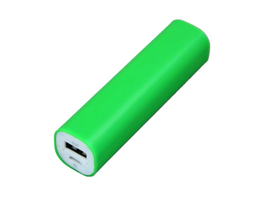 Внешний аккумулятор «Digi» прямоугольной формы, 2200 mAh, зеленый