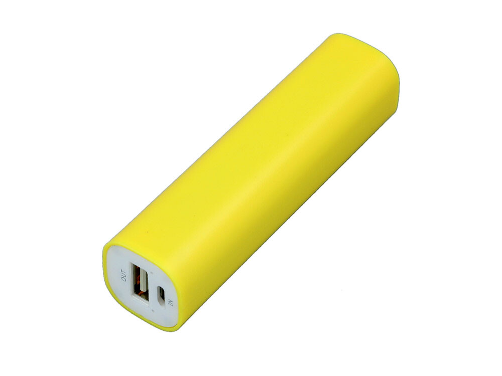 Внешний аккумулятор «Digi» прямоугольной формы, 2200 mAh, желтый