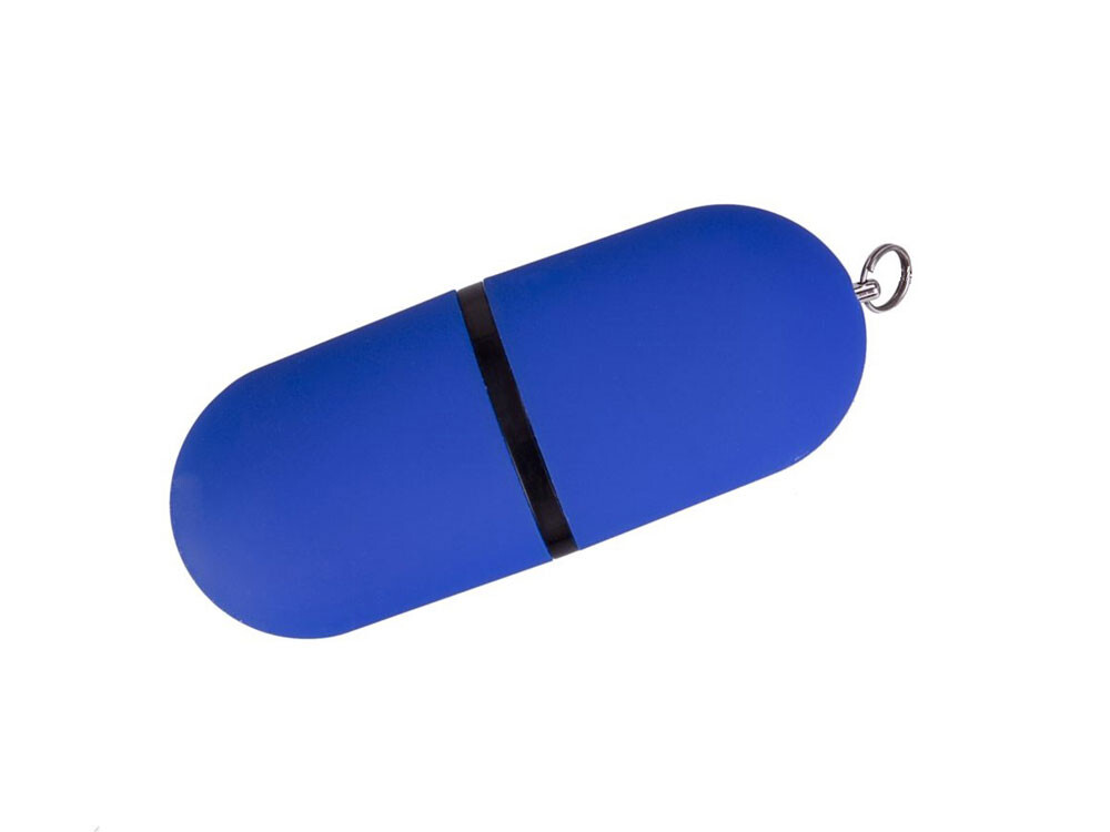 USB 3.0- флешка на 128 Гб «Пилюля Soft-touch», синий