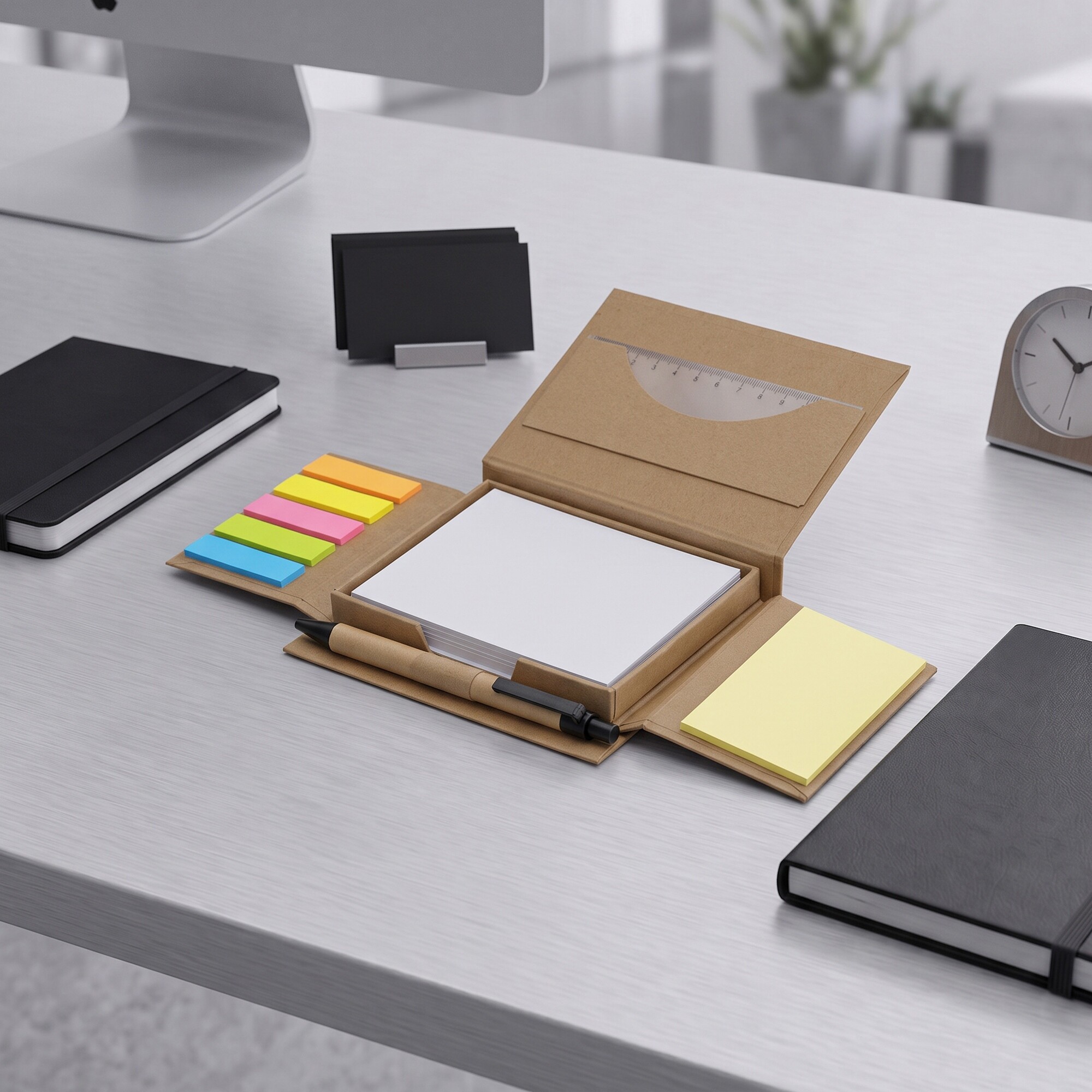 Канцелярский набор для записей «Stick box», натуральный