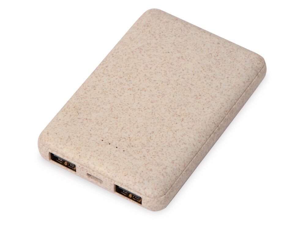 Внешний аккумулятор «Wheatty» из пшеничной соломы, 5000 mAh, бежевый