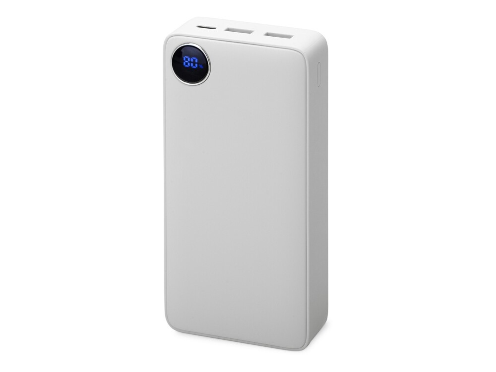 Внешний аккумулятор «Mild Pro» c быстрой зарядкой QC/PD, soft-touch, 20 000 mAh, белый