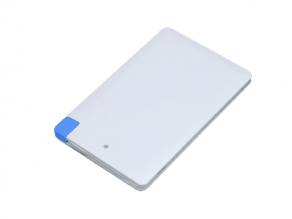 Внешний аккумулятор в форме карты «Trunk», 2500 mAh, синий