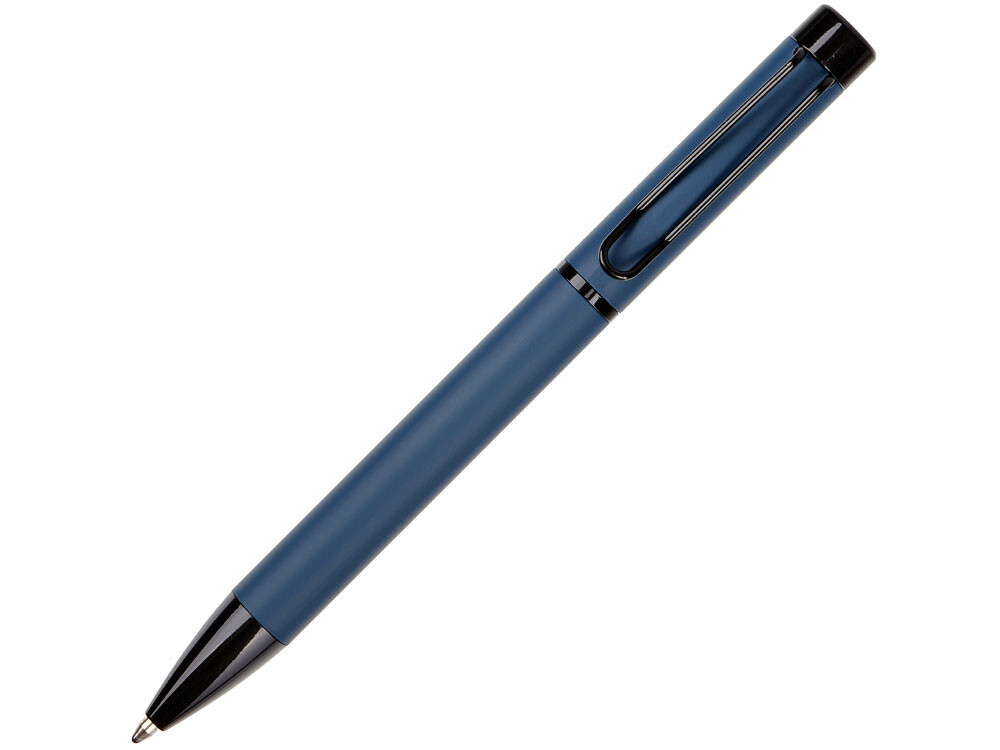 Металлическая шариковая ручка «Black Lama» soft-touch, темно-синий, черный