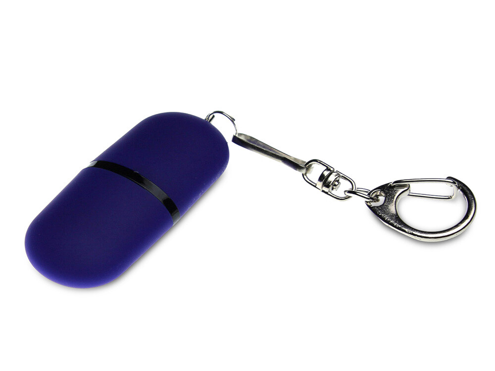 USB 3.0- флешка «Goutte Soft-touch» на 128 Гб каплевидной формы, синий