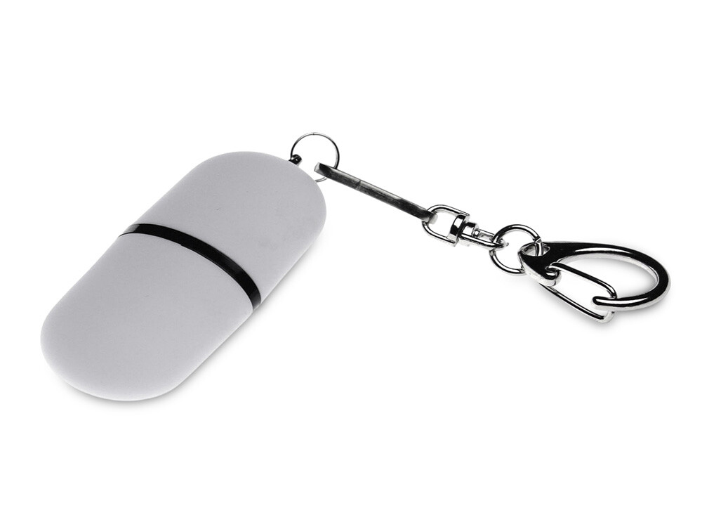 USB 3.0- флешка «Goutte Soft-touch» на 128 Гб каплевидной формы, белый