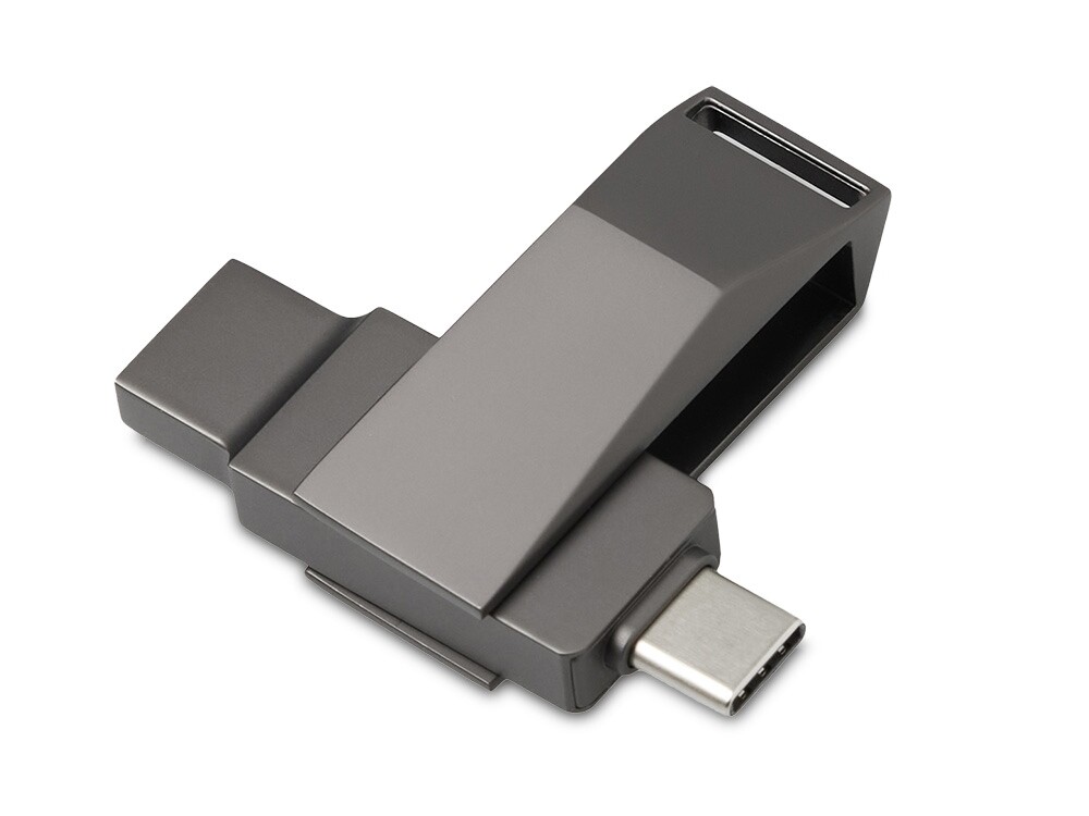 Флешка 64 ГБ USB Type-C и USB 3.0 «Тесла», темно-серый