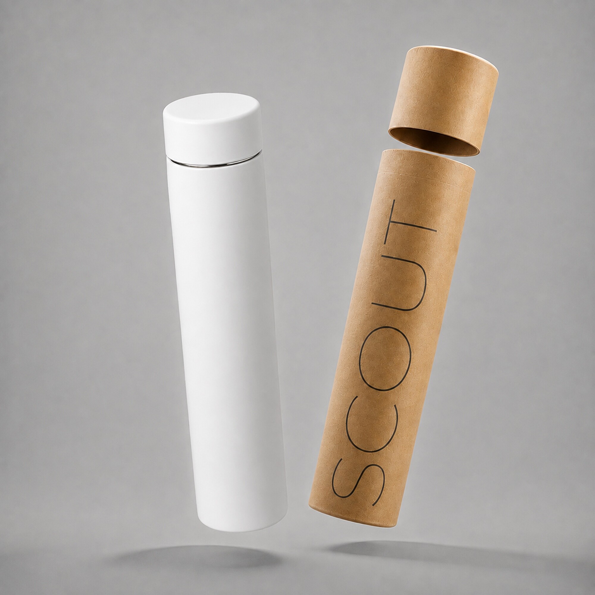 Вакуумный термос «Scout», soft-touch, 235 мл, тубус, белый