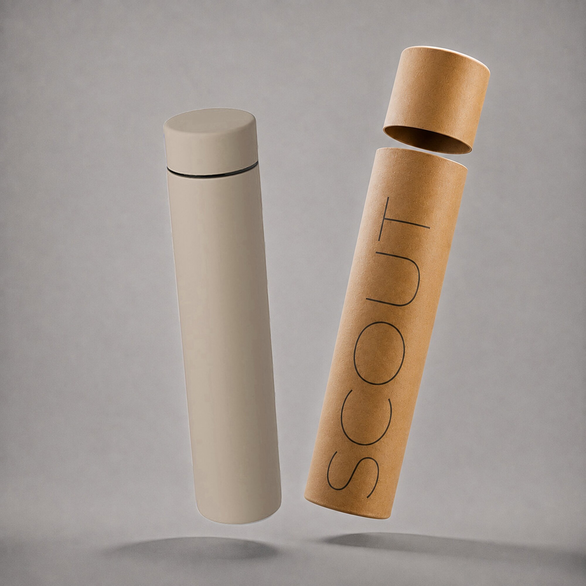 Термос «Scout» soft-touch, бежевый